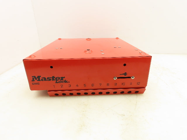 Master Lock S3502 Group Lockout Box Hinged Red Steel Missing Keys To The Locks