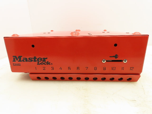 Master Lock S3502 Group Lockout Box Hinged Red Steel Missing Keys To The Locks