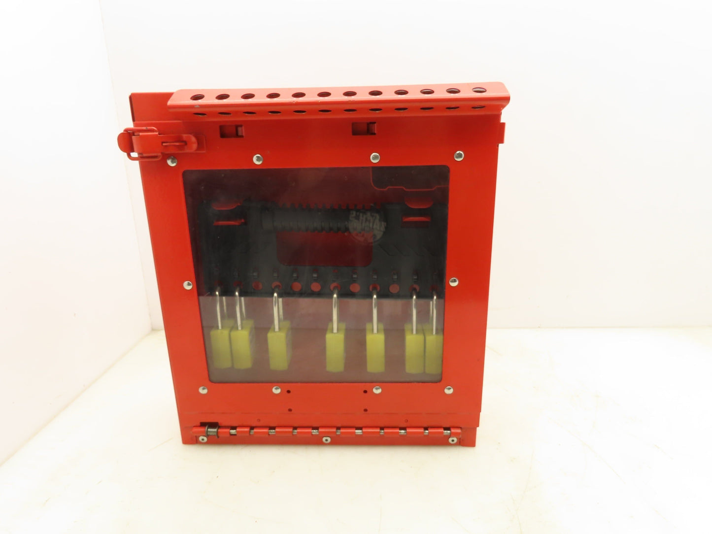 Master Lock S3502 Group Lockout Box Hinged Red Steel Missing Keys To The Locks
