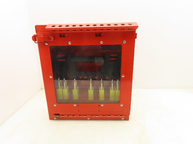 Master Lock S3502 Group Lockout Box Hinged Red Steel Missing Keys To The Locks