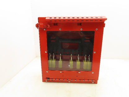Master Lock S3502 Group Lockout Box Hinged Red Steel Missing Keys To The Locks