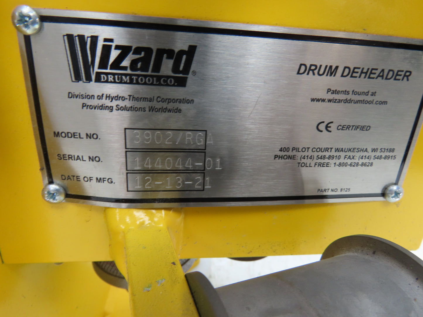 Wizard Drum Tool 3902/RGA Automatic Air Powered 55 Gal Drum Deheader Opener