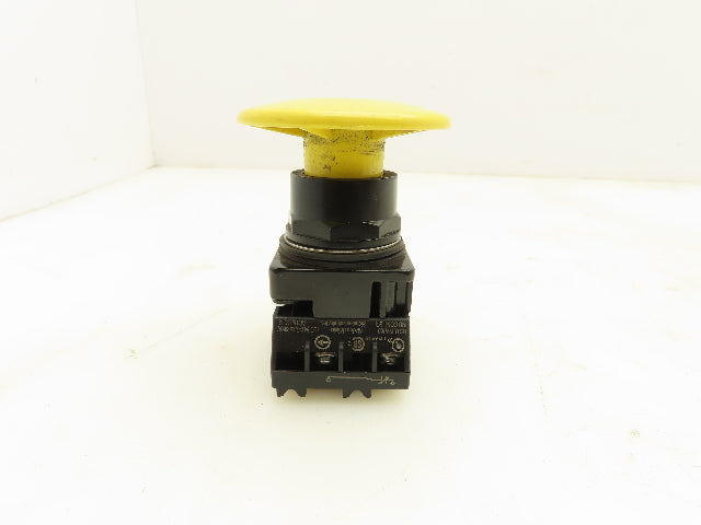 Siemens 52BP2V4 Yellow Mushroom Push-Button Push-Pull 2 Position Maintained