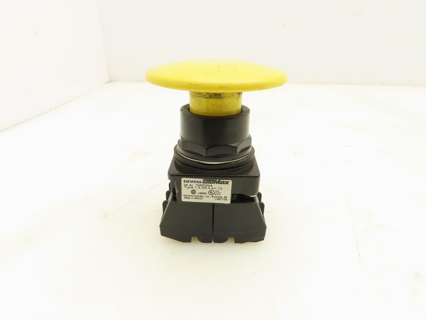 Siemens 52BP2V4 Yellow Mushroom Push-Button Push-Pull 2 Position Maintained