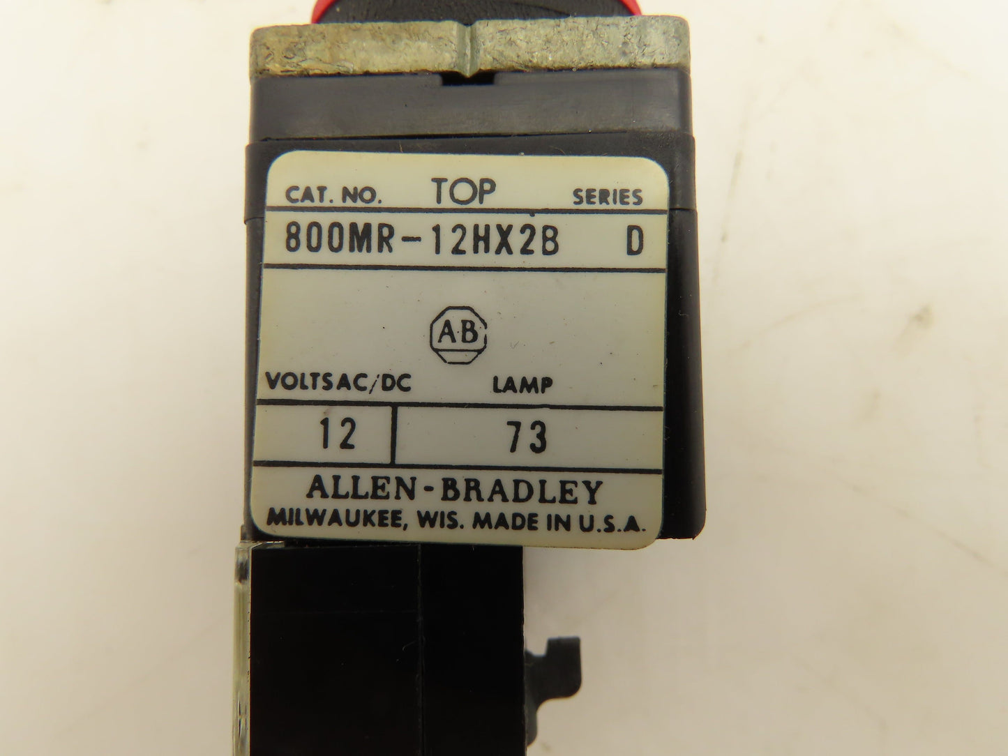 Allen Bradley 800MR-12HX2B Illuminated 2 Position Selector Switch 110-300V Coil