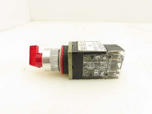 Allen Bradley 800MR-12HX2B Illuminated 2 Position Selector Switch 110-300V Coil