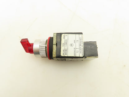 Allen Bradley 800MR-12HX2B Illuminated 2 Position Selector Switch 110-300V Coil