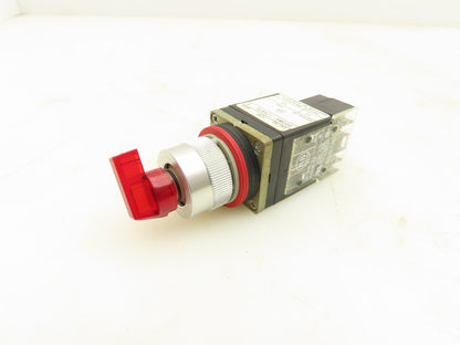 Allen Bradley 800MR-12HX2B Illuminated 2 Position Selector Switch 110-300V Coil
