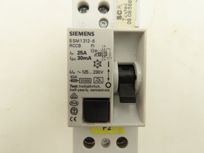 Siemens 5 SM1312-6 Current Circuit Breaker 2 Pole 25A