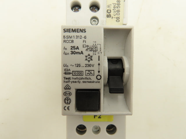 Siemens 5 SM1312-6 Current Circuit Breaker 2 Pole 25A