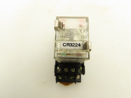 Omron MY4ZN 5A Coil Relay W/Base Socket Lot of 18