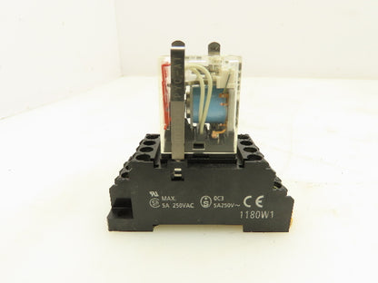 Omron MY4ZN 5A Coil Relay W/Base Socket Lot of 18