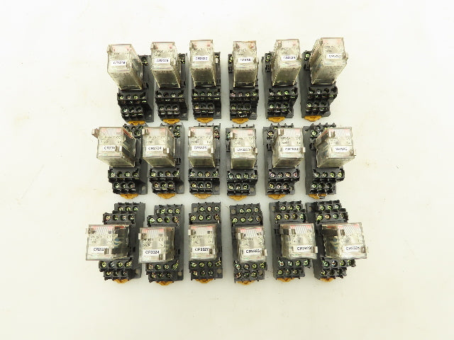 Omron MY4ZN 5A Coil Relay W/Base Socket Lot of 18