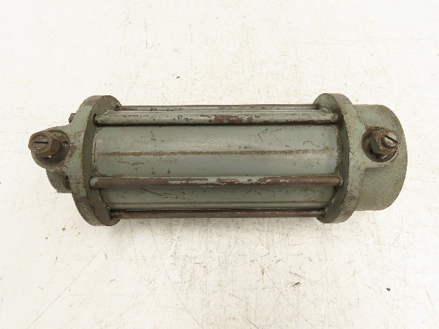 T-J Steel Round Body Tie-Rod Pneumatic Air Cylinder 4" Bore 6-1/2" Stroke