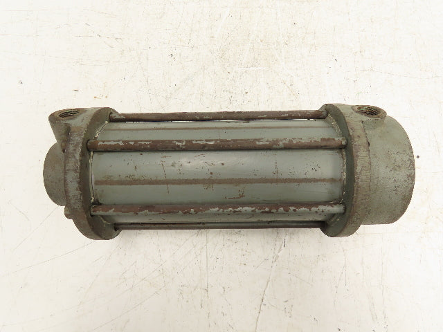 T-J Steel Round Body Tie-Rod Pneumatic Air Cylinder 4" Bore 6-1/2" Stroke