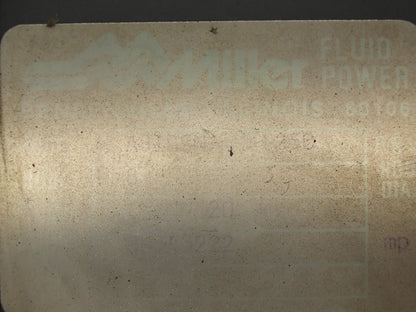 Miller A81B2N Pneumatic Air Cylinder 8" Bore 20" Stroke 250 PSI