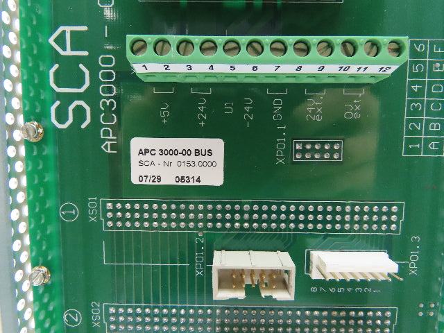 SCA Schucker APC 3000-00 BUS Chassis Rack W/PLC Control Board