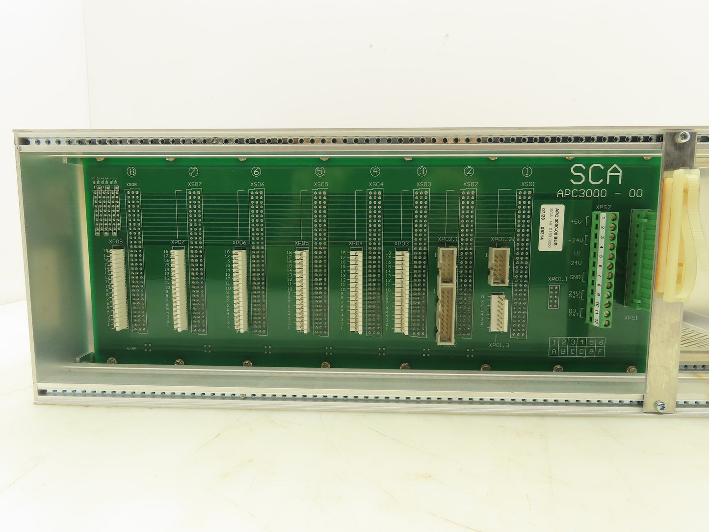 SCA Schucker APC 3000-00 BUS Chassis Rack W/PLC Control Board