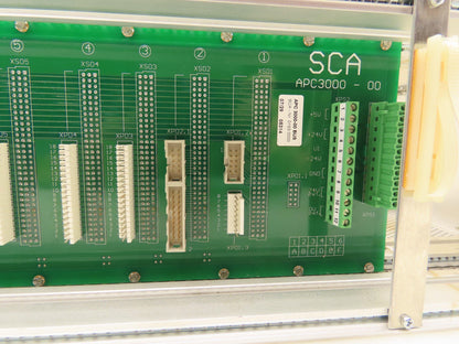 SCA Schucker APC 3000-00 BUS Chassis Rack W/PLC Control Board