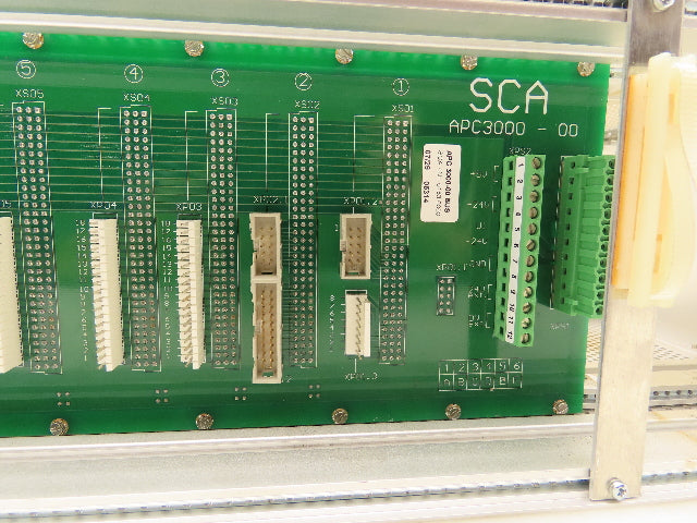 SCA Schucker APC 3000-00 BUS Chassis Rack W/PLC Control Board