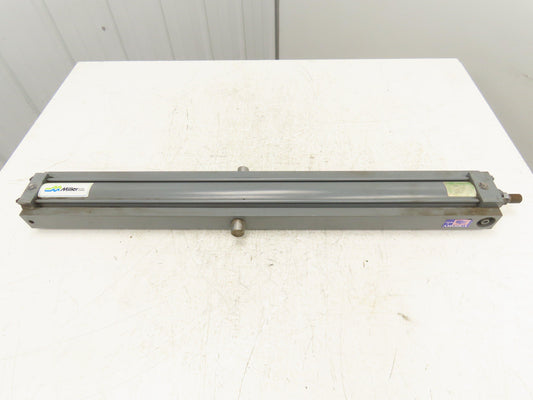 Miller A83B2C Pneumatic Air Cylinder 2.5" Bore 32" Stroke 250 PSI Trunnion Mount