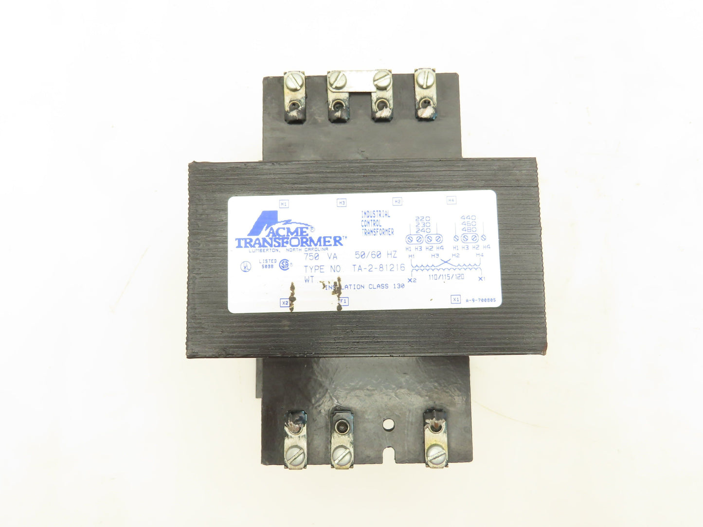 Acme TA-2-81216 Industrial Control Transformer 240/480VAC 750VA