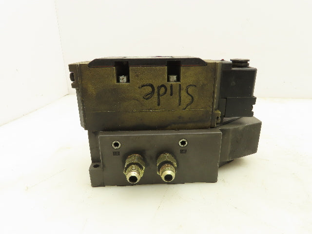 ROSS W6576A3401 Pneumatic Solenoid Spool Valves W/Base 2 Position 120V Coil