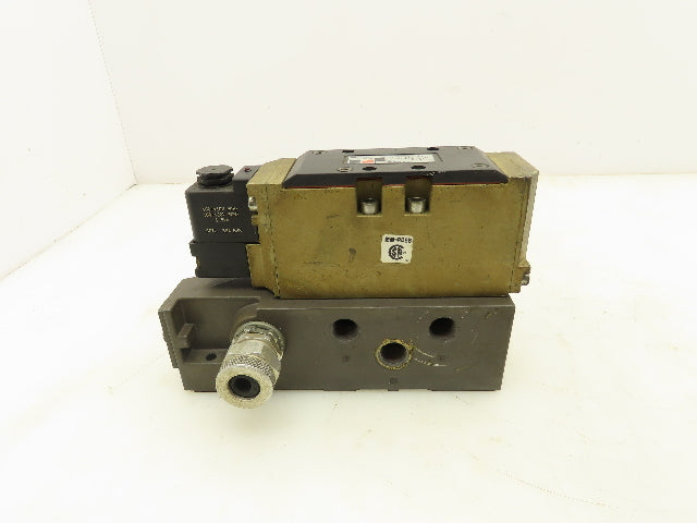 ROSS W6576A3401 Pneumatic Solenoid Spool Valves W/Base 2 Position 120V Coil