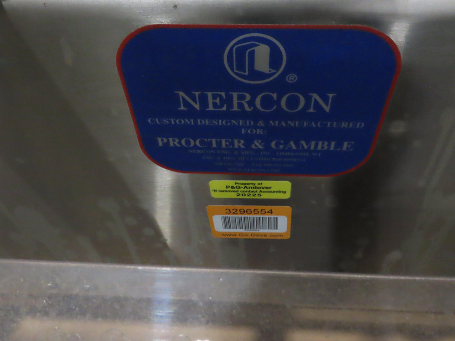 Nercon 8' 6"x 9'  Accumulation Bottle Conveyor Bi-Directional Re-Flow Unloader