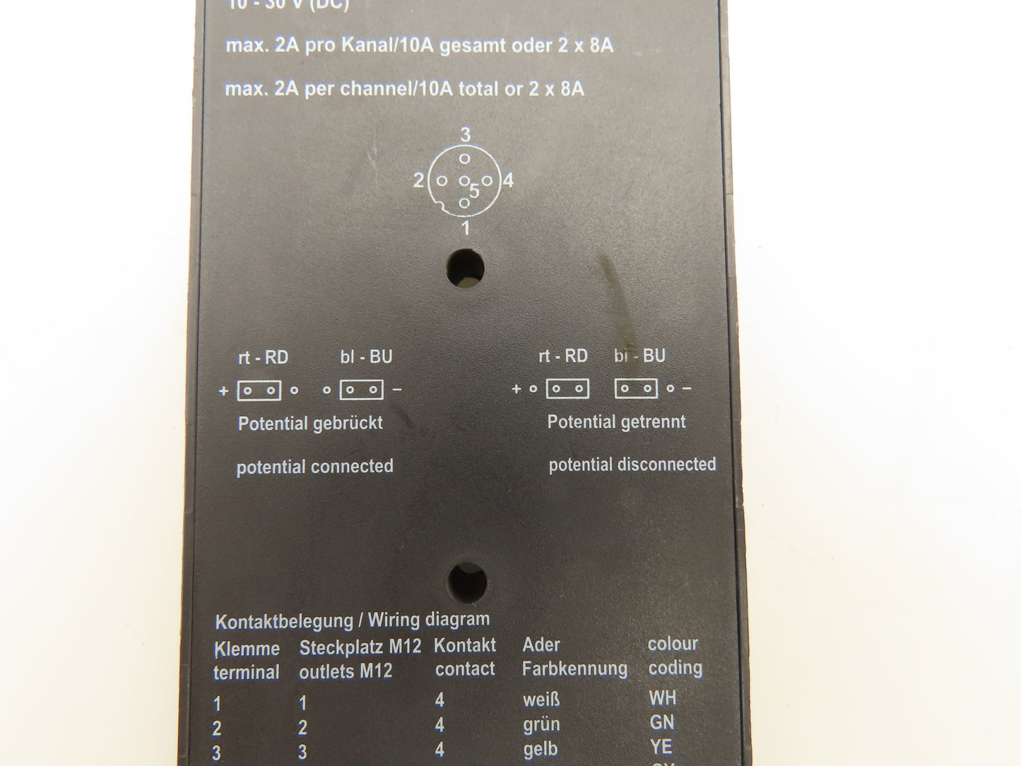 Escha/Turck 8018198 Terminal Junction Box 8-Port 30V