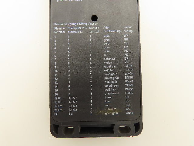 Escha/Turck 8018198 Terminal Junction Box 8-Port 30V
