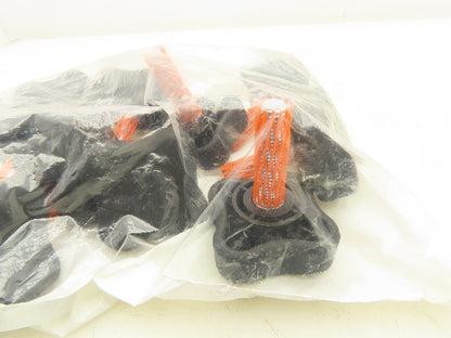 Rogan LP-1 Clamping Knob 3/8-16 Threaded Stud 4-Lobe LP Series Black Lot of 10