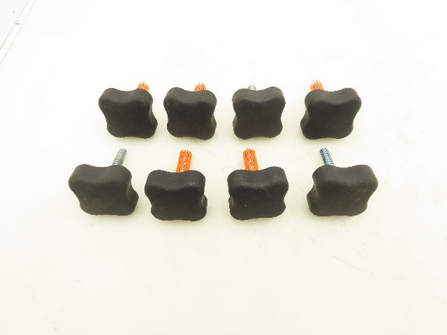 Rogan LP-1 Clamping Knob 3/8-16 Threaded Stud 4-Lobe LP Series Black Lot of 8
