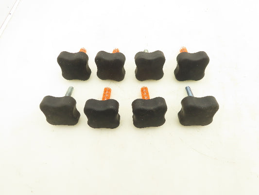 Rogan LP-1 Clamping Knob 3/8-16 Threaded Stud 4-Lobe LP Series Black Lot of 8
