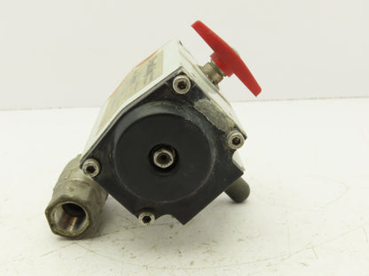 DynaQuip AP20SR3 Pneumatic Actuator Torque 80 PSI , 142/57"lbs 1/2" NPT