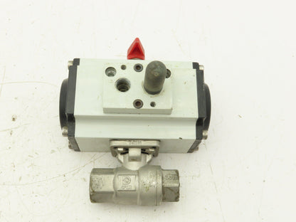 DynaQuip AP20SR3 Pneumatic Actuator Torque 80 PSI , 142/57"lbs 1/2" NPT