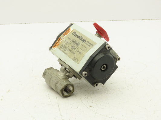 DynaQuip AP20SR3 Pneumatic Actuator Torque 80 PSI , 142/57"lbs 1/2" NPT