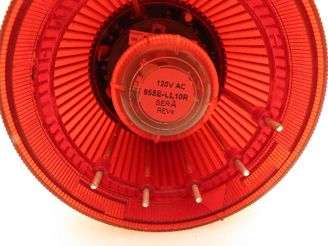 Allen Bradley 855T-B10GL4 Flashing Red LED Stack Light 120V AC