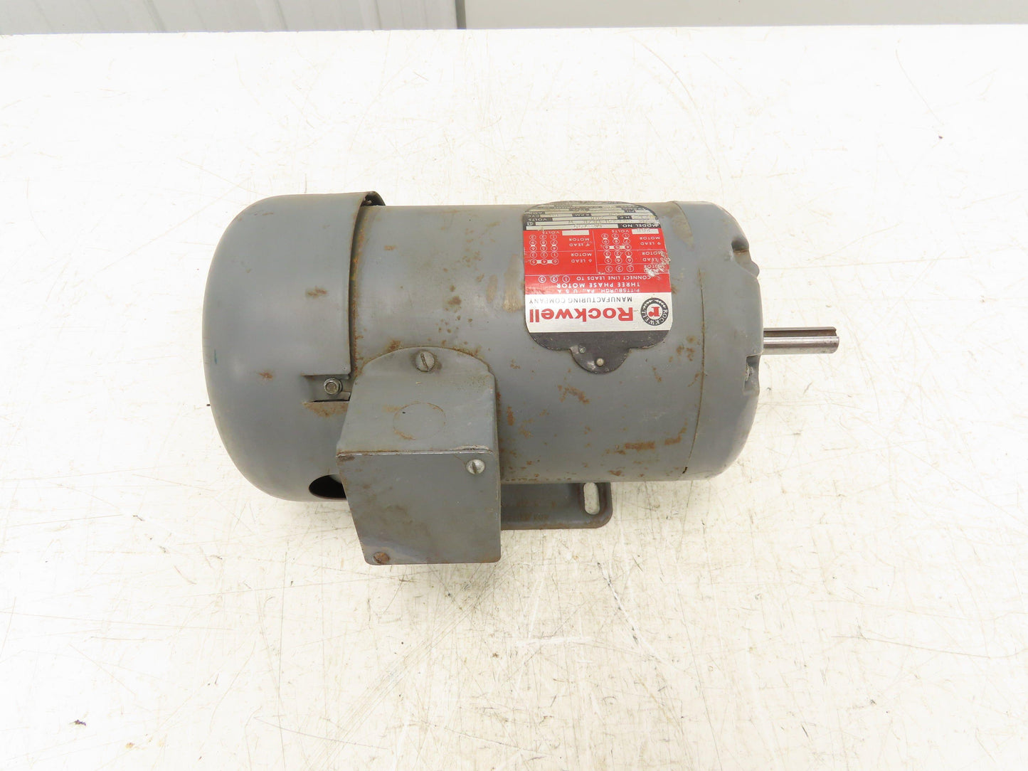 Marathon Rockwell 56T34F197B AC Motor 1.5Hp 3450 RPM 208-230V 3PH 56 Frame