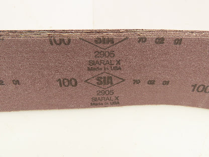 SIA 2905 Spiral X 100 Grit 48" X 2-1/2" Sanding Belts Lot of 50 belts
