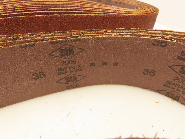 SIA 2905 2905 Spiral X 36 Grit 48" X 2-1/2" Sanding Belts Lot of 40 belts