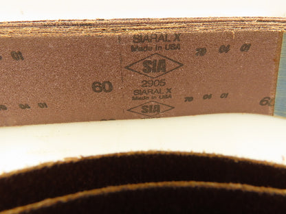 SIA 2905 Spiral X 60 Grit 48" X 2-1/2" Sanding Belts Lot of 40 belts
