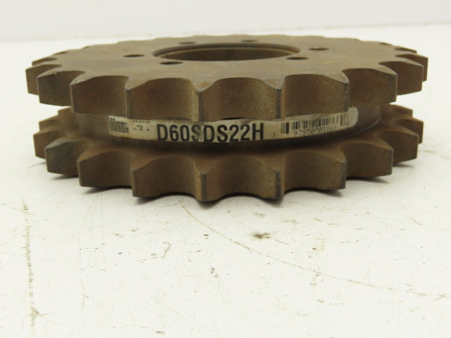Martin D60SDS22H Double Roller Chain Sprocket # 60 Taper Lock Bushing 22 Teeth