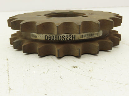 Martin D60SDS22H Double Roller Chain Sprocket # 60 Taper Lock Bushing 22 Teeth