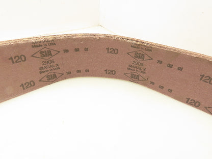 SIA 2905 Spiral X 120 Grit 48" X 2-1/2" Sanding Belts Lot of 40 belts