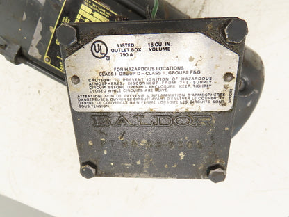 Baldor VM7014 AC Motor 1Hp 1725 RPM 208-230/460V 3PH 56C Hazardous Location