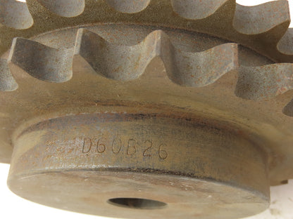 Martin D60B26 Sprocket # 60 Double Roller 26 Teeth 1" Stock Bore