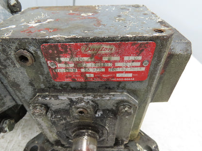 Dayton 4Z010C Gearmotor 30:1 Reducer 1/2Hp 230/460V 3PH 58 RPM Dual Shaft 56C
