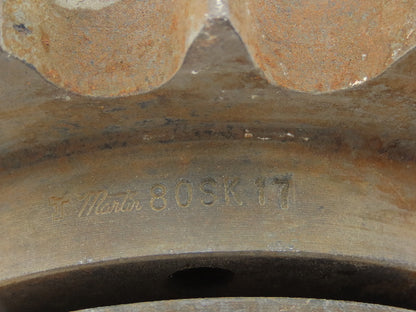 Martin 80SK17 Sprocket # 80 Roller Chain Saber Tooth Bushing Bore 17 Teeth