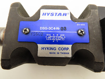 Hystar DSG-3C4-N-03 Hydraulic Spool Solenoid Valve 4/3 Type 110V Missing Coil